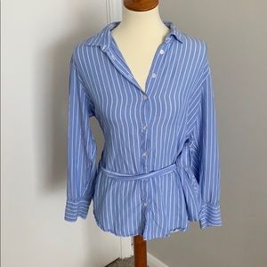 Banana Republic Tie-Waist Button Down Shirt